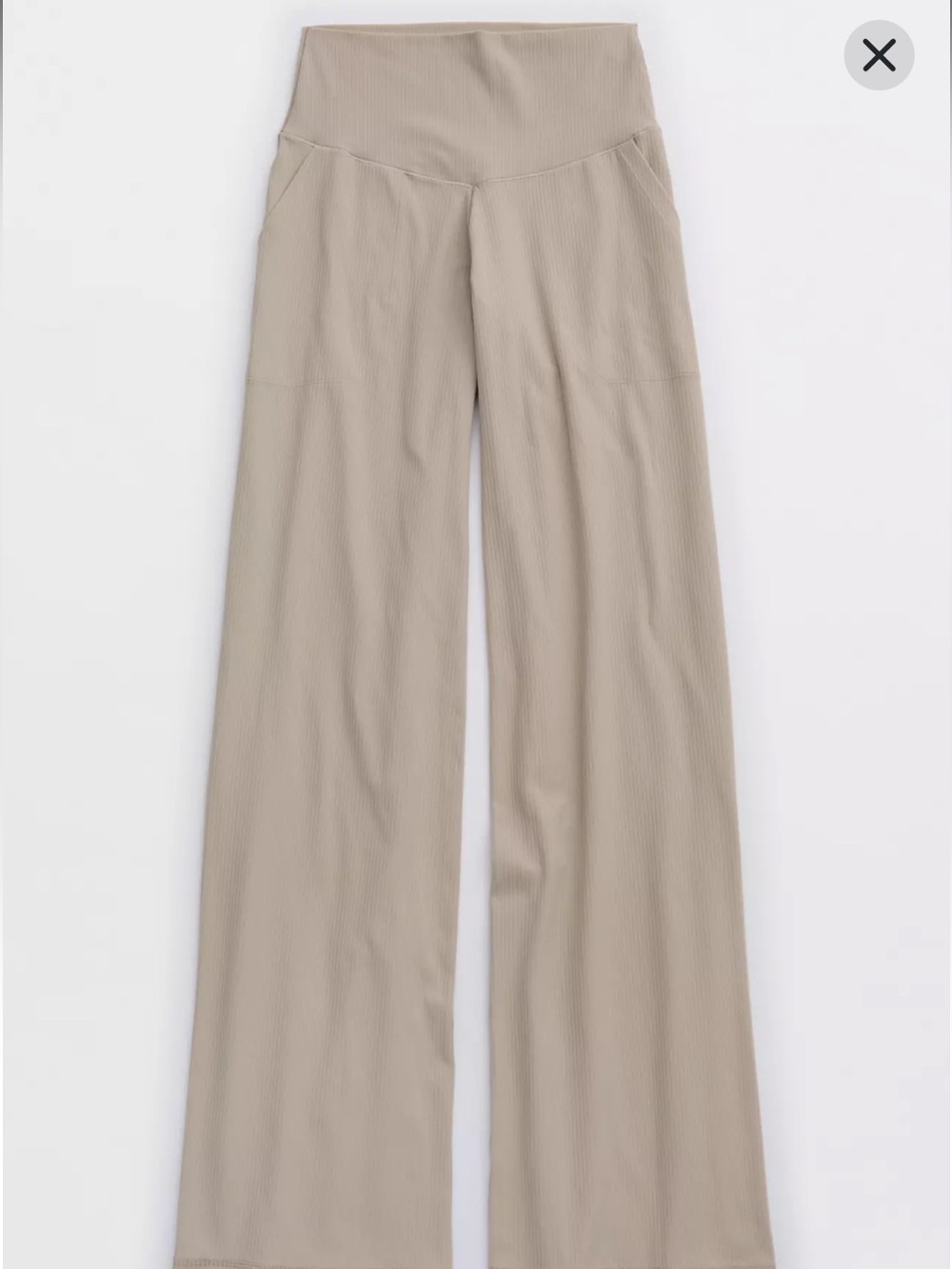 Brand New OFFLINE By Aerie Real Me XTRA Ribbed High Waisted Trouser - Picture 2 of 7